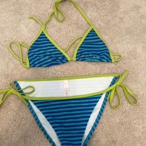 Victoria secret striped swimsuit